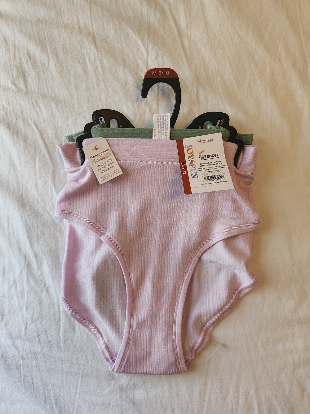 Tencel Hipster Ribbed Briefs - Lilac & Sage (2-Pack)